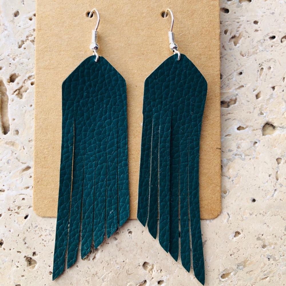 Faux leather earrings